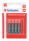 Batteri Alkaline Verbatim LR3/AAA 1,5V  4 stk. pr. pakke